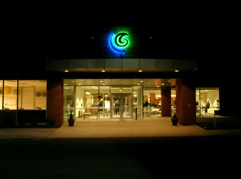 Hazleton Health & Wellness Center Night view of main entrance