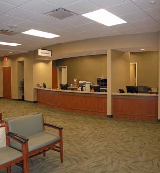 St. Luke's Bone & Joint Institute Fit-out Registration desk