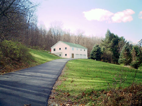 Rosensweet Residence - New Construction House from end of driveway
